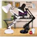 Modern Adjustable Swing Arm Study Lamp Led Table Lamp With Clamp And Free Bulb. 