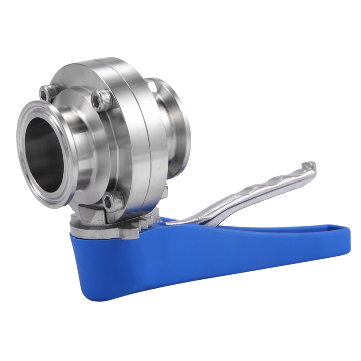 3X%201-1/2%20Inch%2038mm%20Sanitary%201.5%20Inch%20Tri%20Clamp%20Butterfly%20Valve%20Squeeze%20Trigger%20for%20Homebrew%20Dairy%20Product%20-%20Image%202