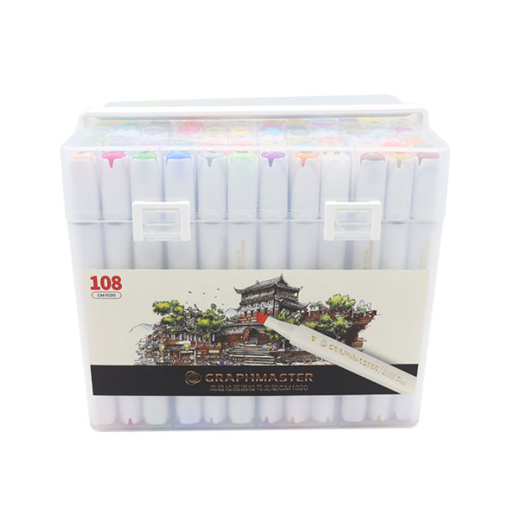 STA Graphmaster Alcohol Marker, Set of 108 Pcs