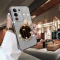 Back Cover 5G Slim Girl Glitter Plating Clear Shiny Glitter Mirror Bow Band Vivo for T4X Phone Case Deluxe Gradient Edition VivoT4X. 