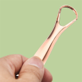 Tongue Scraper Cleaner Travel Portable Case Breath Cleaner Gold. 