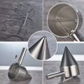 Batter Dispenser Pancake Batter Dispenser, Stainless Steel Stirring Batter Separator Funnels with Handle & Rack. 