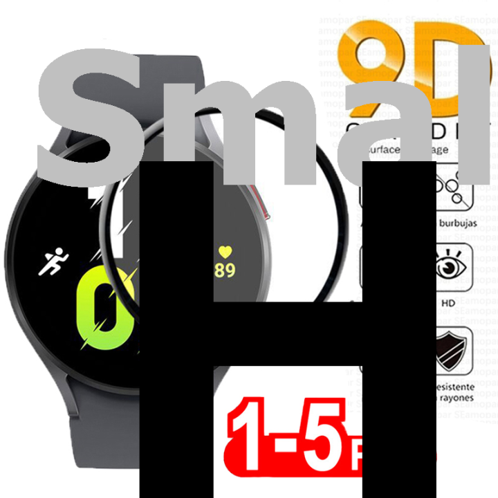 Huangdian Smalshop 4mm Full Screensaver 40mm 4 Activ Watch 5 4 o 45mmh 5 Pr Star Galax 1-5 Luxury New style Pieces Soft Glass Film for 3y Watc Galaxy Watche 4 2 Protective Film