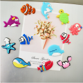 12Pcs/Set Cartoon Animal Fish Cute Fridge Magnet Whiteboard Sticker Cartoon Refrigerator  Decoration Sticker. 