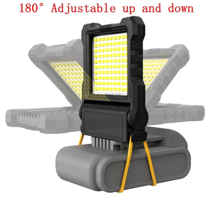 New Angle Adjustable LED Work Light Super Bright Rotatable Outdoor Searchlight Long-Lasting Strong Light Durable Portable Work Lights 12-72V Li-ion Battery