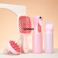 4Pcs Professional Barber Combs Set Scalp Massage Comb Detangling Hair Brush Hairdressing Hair Dye Applicator Bottle Salon. 