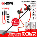 Plextone xMowi RX3 Pro In-Ear Dual Microphone Super Bass  Detachable HD Long-Microphone Gaming Earphone. 
