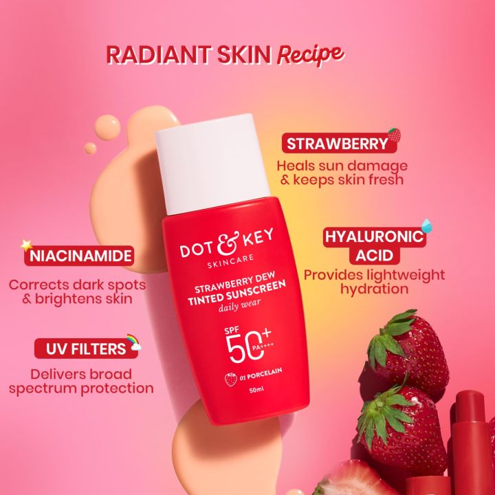 Dot%20&%20Key%20Strawberry%20Dew%20Tinted%20Sunscreen%20SPF%2050+%20Pa++++%20%7C%20Protection%20Against%20UA/UB%20%7C%20Broad%20Spectrum,%20Water%20&%20Sweat%20resistant%20%7C%20For%20All%20Skin%20Types%20%7C%2050ml%20-%20Image%204