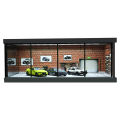 Diorama 1/64 Scale Car Garage Model LED Lighting City Street View Car Parking Lot Model Car Showroom Scene Model Display Collection Toy Gift. 