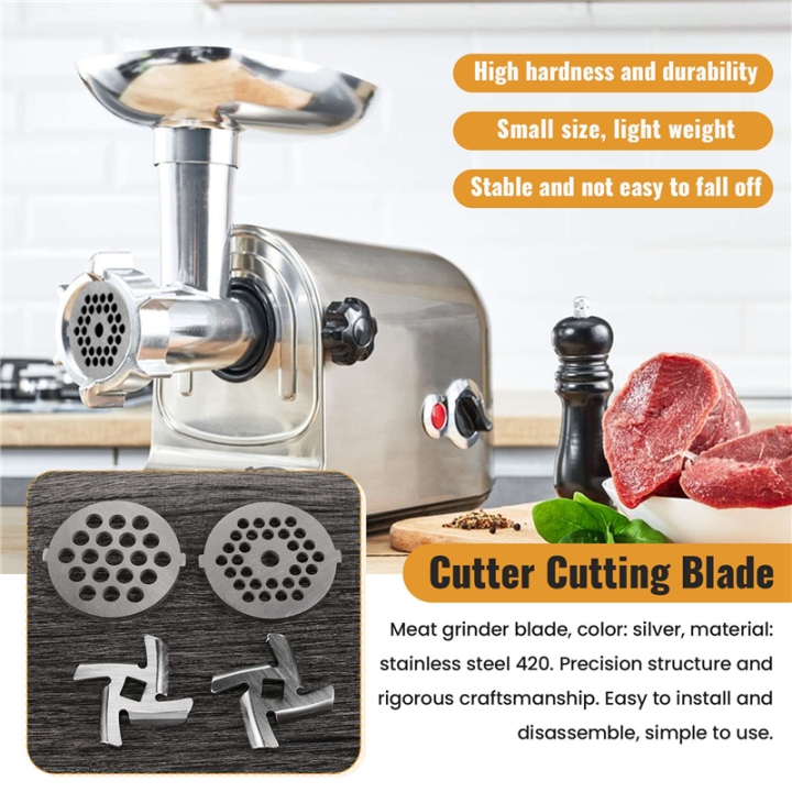 Meat%20Grinder%20Replacement%20Parts%20Included%202PC%20Cutter%20Cutting%20Blade%202PC%20Meat%20Chopper%20Plates%20Mincer%20Part%20for%20MG30/60%20Grinder%20-%20Image%202