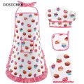 DISICHEN Luxury 1 Set Kids Cooking Costume Kitchen Apron Glove Hat Role Playing Cooking Apron. 