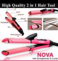 Nova Nhs-800 Professional Hair Straightener And Curler With Dryer (Combo). 