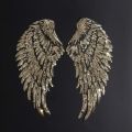 Clothing Accessories Rainbow Feather Wings Dreamy Self Adhesive Sequin Patches Sew Shiny Clothes DIY Appliques. 
