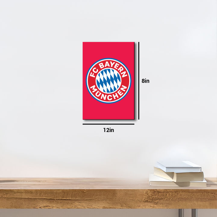 FC Bayern Munich / Gift Items / Wall Decoration/Football Lover/ Print stretched in wooden frame