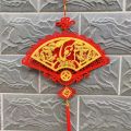 Good Luck Red Tet Pendant Flocked Cloth Lucky Spring Festival Hanging With Tassel Tet Wall Hanging Ornament Home Decor. 
