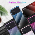Vantime Case for Xiaomi Poco M5 Glossy Glass Gradient Back Hard Shockproof Casing. 