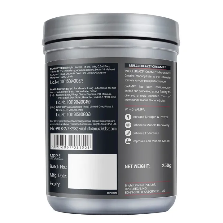 MuscleBlaze%20Creatine%20Monohydrate%20250g%2083%20Servings%20with%20CREAMP%20Micronized%20Powder%20for%20Muscle%20Building%20-%20Image%208
