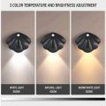 Night Light Motion Sensor Shell Shaped Spotlight Rechargeable Bedroom Corridor Staircase Mural Decorative Light White. 