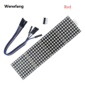 Wenefang MAX7219 Red/Blue/Green LED Microcontroller 4 In 1 one Display Profesional with 5P Line Dot Matrix Module 5V for Arduino 7219 DIY KIT. 