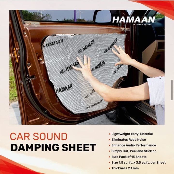 Hamaan Sound Deadening/Damping Sheet- 2.3MM, 1 sheet (500mm x 750mm)