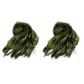 ARELENE 2X Unisex Scarf Polyester Tassel Arab Desert Shemagh, Green. 