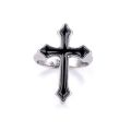 European and American Retro Personality Hip-Hop Fashion Cross Ring for Men and Women, Oil Drip Punk Trendy Handmade Ancient Style Ring. 