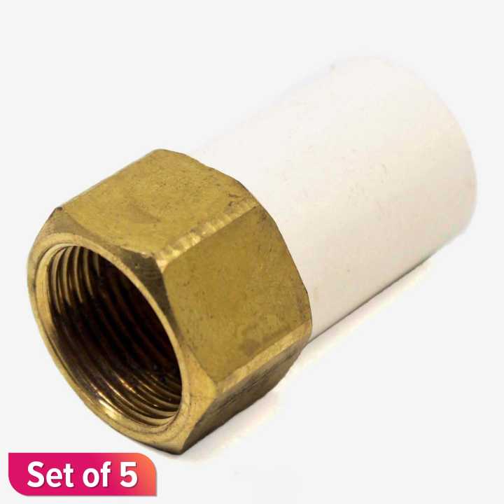 White Color CPVC Joint For Pipe and Holder Set of 5