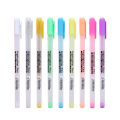 RHS Online 9PCS 0.8mm Professional Highlighter Pen Fluorescent Pens Marker Pen Painting Colored Pen Students. 