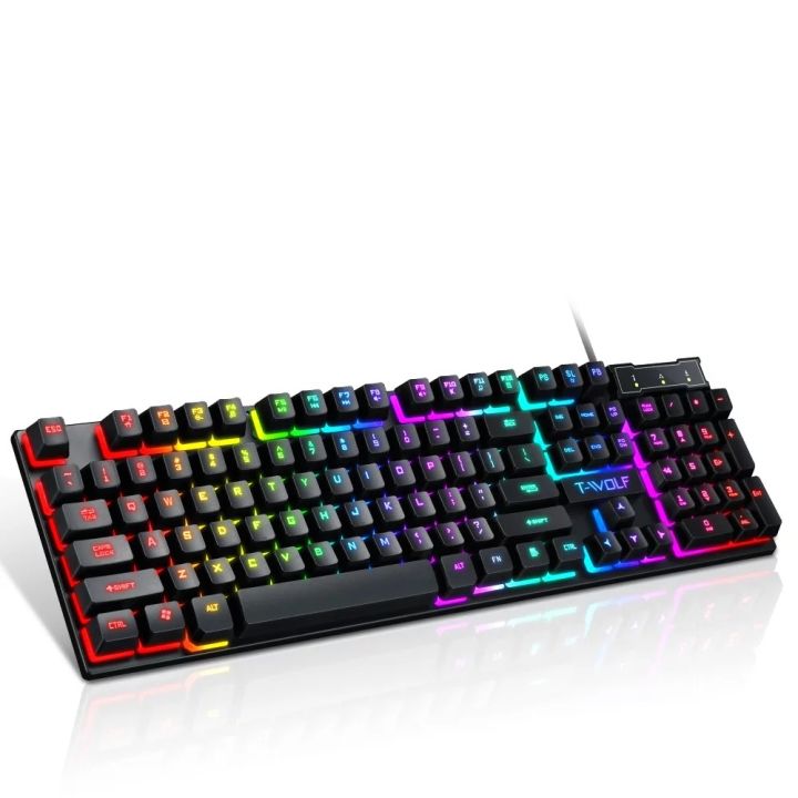 TWOLF T20 RGB LED Backlight USB Gaming Keyboard