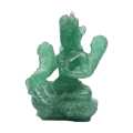 Nepalese Handicraft Mergase Stone Antique Green Tara Statue 7cmcm. 
