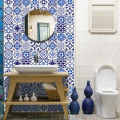 Artsy Home Wall Stickers Premium Cement Tiles Azulejos Eusebio 48pcs - 10cm x 10cm. 