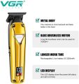 VGR 904 Electric Hair Clipper Professional Rechargeable Personal Care Barber Trimmer For Men Shaver LCD Metal Clippers. 