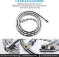 1M, 1.5M And 2M Shower Hose, Stainless Steel Handheld Shower Head Pipe With Brass Insert And Nut - Durable And Flexible(Chrome)  By Bijulipasal. 