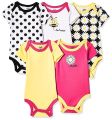 3PCS Newborn Bodysuit Baby Cotton Short Sleeve Bodysuit Summer Breathable Baby clothes 0-12m. 