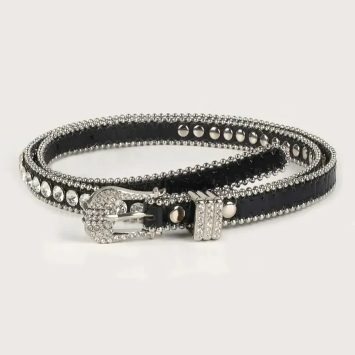 Women's%20Ice%20Belt%20%E2%80%93%20PU%20and%20Metal%20Belt%20with%20Alloy%20Pin%20Buckle,%20111cm,%20Black%20-%20Image%202