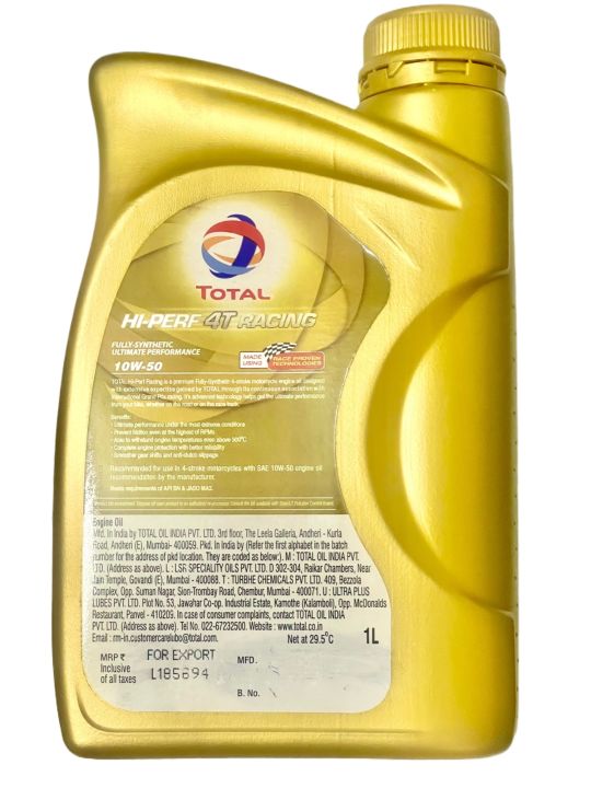 Total%20Hi-%20Perf%204T%20Racing%20Engine%20Oil%2010W50%20Fully%20Synthethic%20-%201%20Litre%20-%20Image%202
