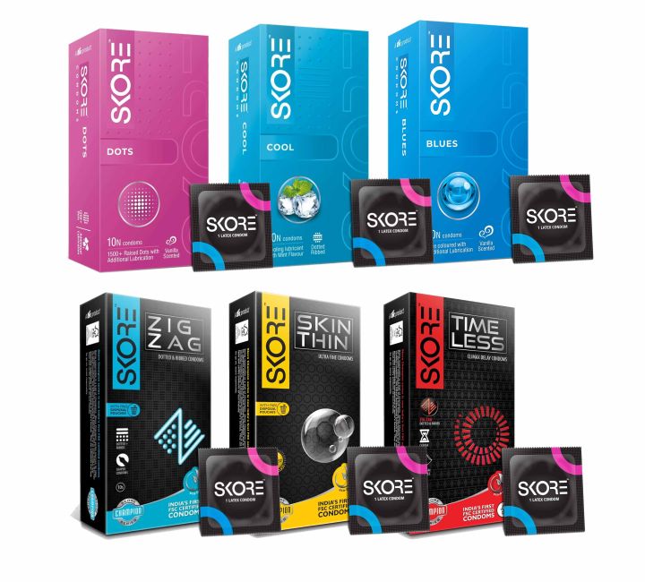 Skore Ladies Special Adventure Pack-Flavored Condoms Combo-Pack of 6 (10*6=60 Condoms)