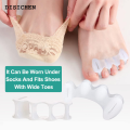 DISICHEN Affordable 1Pair Gel Hard Silicone Toe Finger Separator 3 Hole Hallux Valgus Orthopedic Spacers Bunion Overlapping Hammer Foot Corrector. 