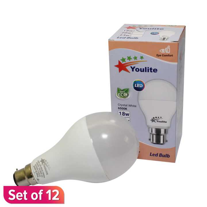 LED Bulb 18w Set Of 12