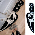 Cosme Bed Front Rug Scary Horror Blade Shape Door Welcome Floor Mat. 