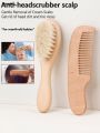 Sutuiying Beech airbag comb, wool brush, flat comb, portable Luxury baby shampoo brush, wool soft brush, hair comb set. 