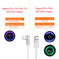 Xiaomi 120W 6A USB Type C Fast Charging Cable 90 Degree Elbow Game Kable For Mi 12 11 Pro Poco F4 Redmi K50 Black Shark Charger. 