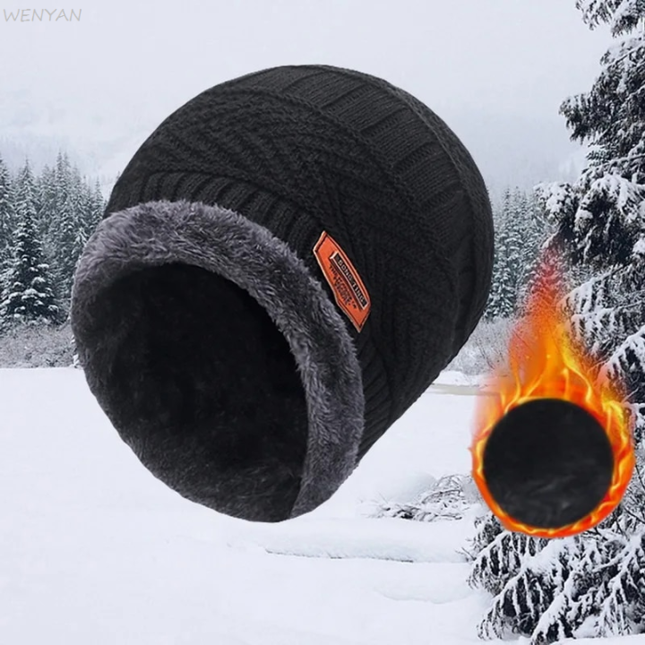 WENYAN%20%E3%80%90TANGO%E3%80%913pcs/set%20Fashion%20Knitted%20Hat%20Men%20Women's%20Winter%202022%20Hats%20With%20Scarves%20And%20Touch%20Screen%20Gloves%20Thick%20Warm%20Beanie%20Hat%20Men%20Caps%20-%20Image%207