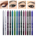 Wenefang Fashion 14 Color Waterproof Not Blooming Eyeliner Pencil Long-lasting No Fade Women Colorful Eye Liner Liquid Pen Makeup Cosmetic. 