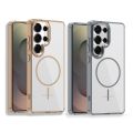 NEW HODON Luxury Clear Magnetic Phone Cases For Samsung Galaxy S25 S24 S23 S22 Plus Ultra A15 A55 A35 A16 A26 A36 For Magsafe Case Transparent Wireless Charging Hard Cover. 