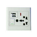 1 Gang (5/16A + MF) Multi Power Socket With Indicator + 2USB Port - Premium Switches. 