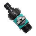 NAMUNY 2X Plastic Valve with 3/4 Inch Male Thread Quick Connector Car Wash Garden Irrigation Pipe Fittings Prolong. 