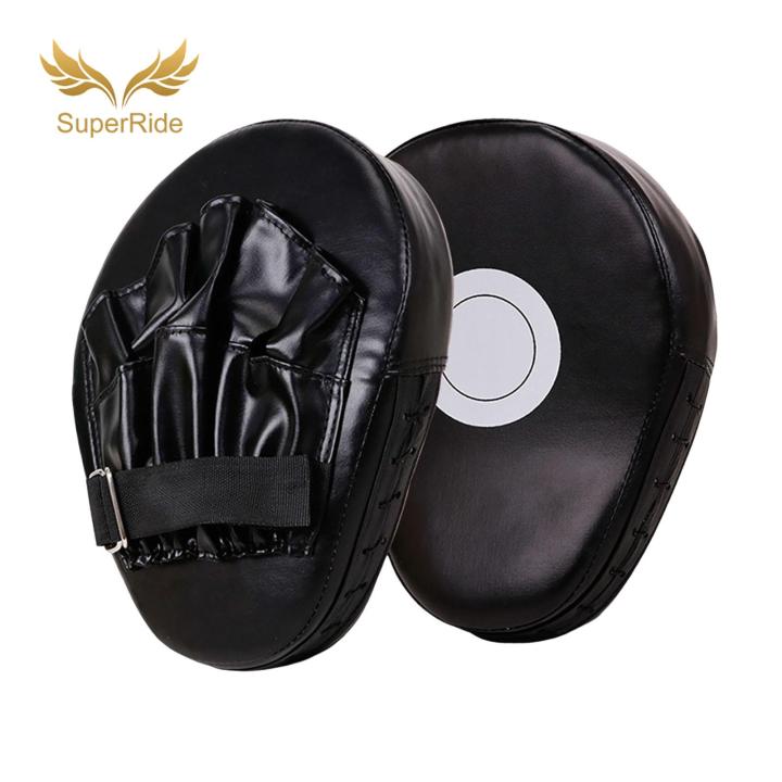 SuperRide Faux Leather Boxing Mitt Muay Thai Boxing Mitts for Training Sparring Mma Punching Target Gloves Men Women Martial Arts Hand Pads