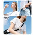 Compact Bladeless Clip-On Waist Fan 3 Adjustable Speed Mute Personal Cooling Clip Fan Rotatable Rechargeable Mini Electric Fans Indoor Outdoor Use. 