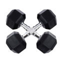 10 Kg Rubber Hex Dumbbells (Pair) Set Of 2 Hex Rubber Dumbbells' With Metal Handles, Pair Of 2 Heavy Dumbbells Dumbbell 10 kg each , Total 20 Kg. 
